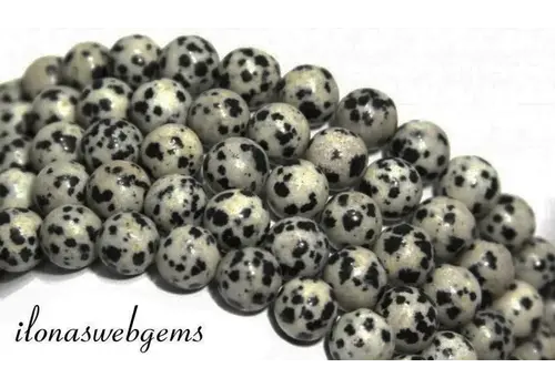 Dalmatier Jaspis kralen rond ca. 12mm