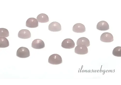 Rozenkwarts cabochon ca. 3mm