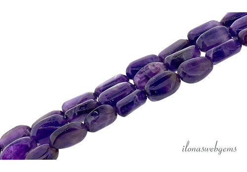 Amethyst beads oval approx. 10x7mm