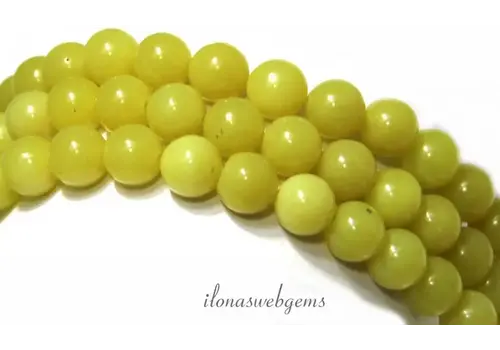 Lemon Jade kralen rond ca. 12mm