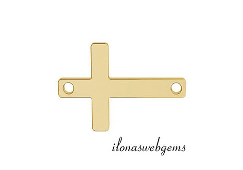 14 karaat gouden connector kruisje