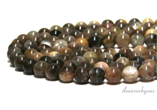 Black sunstone beads around 8mm