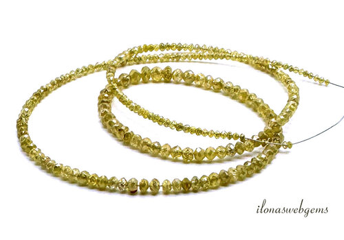 Diamantperlen Champagner aufsteigend und absteigend ca. 3,5x2,5mm 2x1,5mm