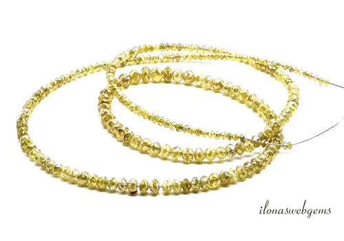 Diamantperlen Champagner aufsteigend und absteigend ca. 3,5x2,5mm 1,5x1mm