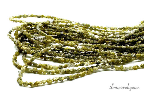 Diamond beads olive approx. 3x2.5mm