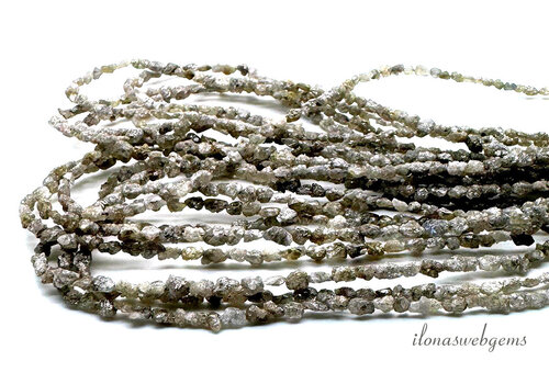 Diamantperlen grau melé ca. 3,5x3mm