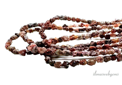 Diamant kralen rood ca. 5x3.5mm