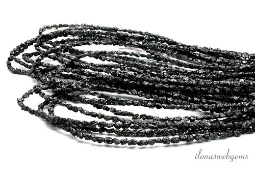 Diamond beads black approx. 3x2mm