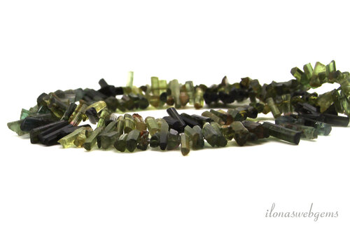 Tourmaline sticks green mix approx. 16x8x2mm