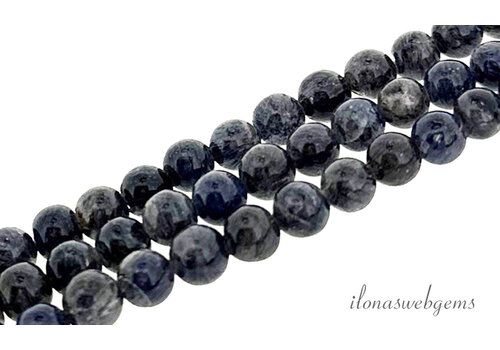 Iolite beads round approx. 6mm