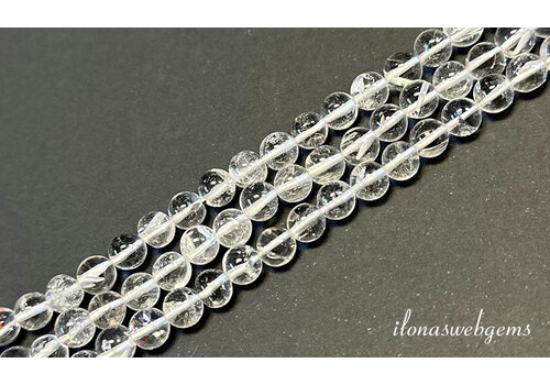 Rock crystal beads round approx. 4.5mm