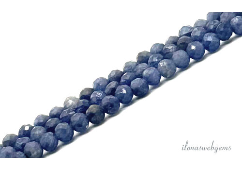 Saffier kralen rond ca. 3mm Sri Lanka