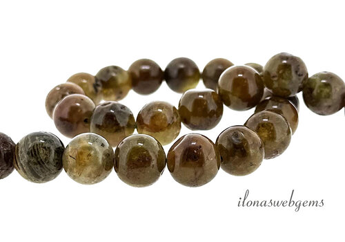 Groene Granaat kralen rond ca. 12mm