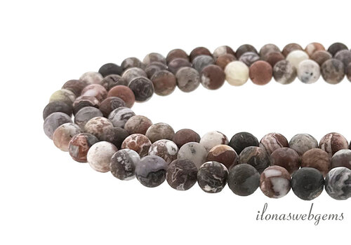 Mexican crazy agaat kralen rond mat ca. 8mm