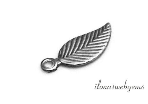 Sterling silver leaf charm approx. 12x5mm
