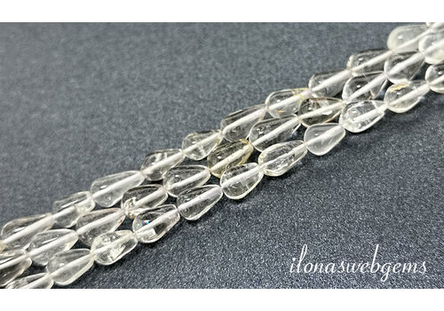 Bergkristal kralen druppel ca. 12x8mm