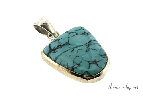 Sterling Silver Pendant Turquoise approx. 31x21x6mm