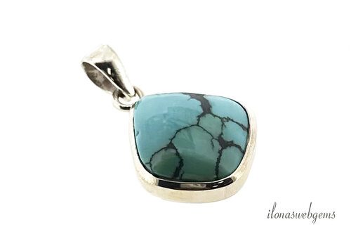 Sterling Zilveren hanger Turkoois ca.