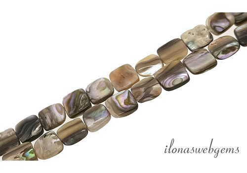 Abalone kralen rechthoek ca. 12x10mm