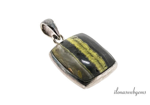 Sterling Silver Pendant Bumblebee Jasper approx. 29x20x7mm
