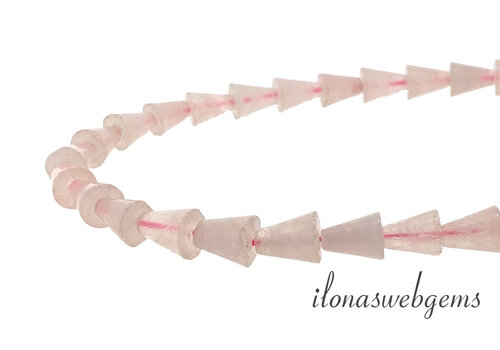 Rozenkwarts kralen kegel ca. 10x9x5mm
