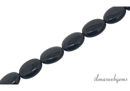 Onyx kralen ovaal ca. 12x8mm
