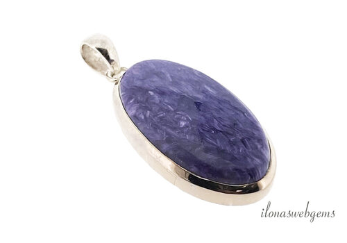 Sterling Silver Charoite Pendant approx. 44x21x8mm