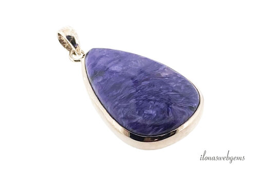 Sterling Silver Charoite Pendant approx. 47x27x8mm