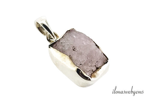 Sterling Silver Pendant Rose Quartz approx. 24x14x8mm