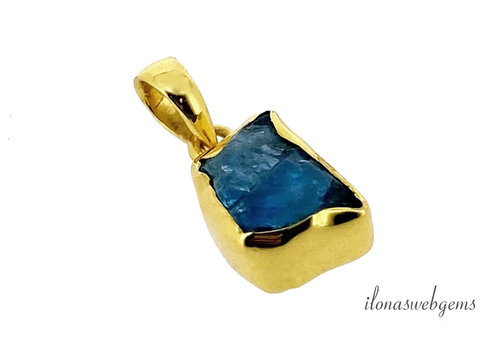 Vermeil (1 micron) hanger Apatiet ca. 22x12x9mm