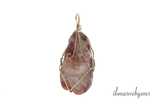 Vermeil wire hanger Agaat ca.