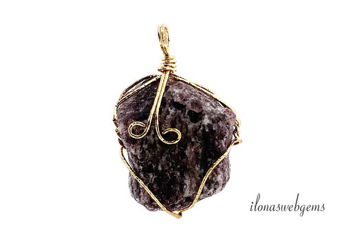 Vermeil wire hanger Strawberry Quartz ca.