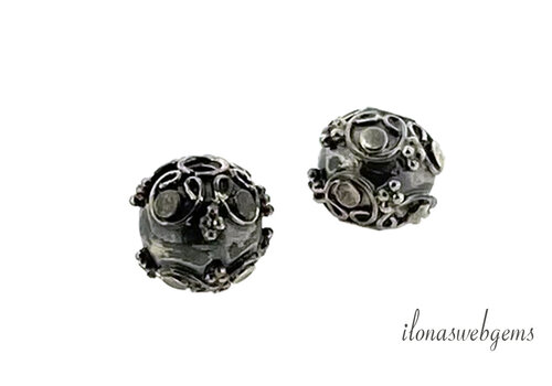 Sterling zilveren Hill Tribe kraal ca. 8mm