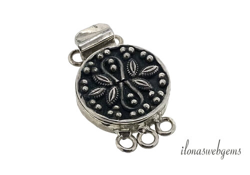 Sterling zilveren bakslotje ca. 34x25x6mm