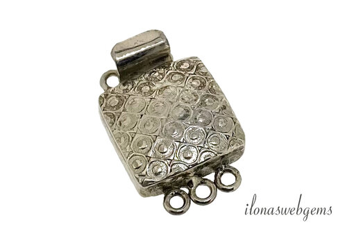 Sterling zilveren bakslotje ca. 28x19mm
