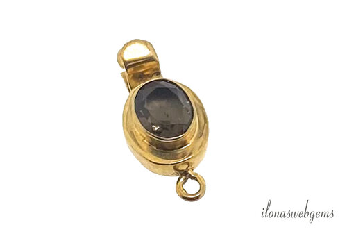 Vermeil bakslot Rookkwarts ca. 25x12x8mm