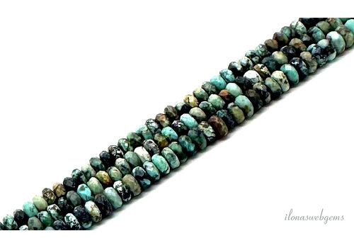 Afrikanische Türkisperlen Facettenrondell ca. 4x2mm