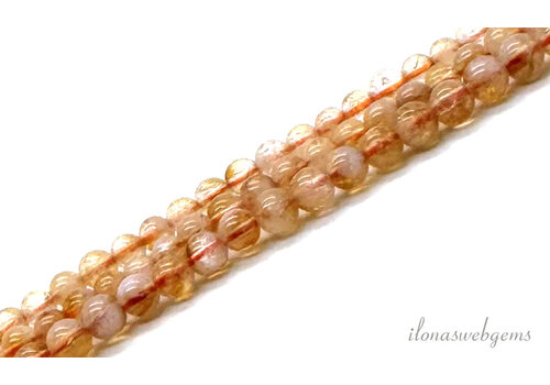 Citrine beads round approx. 5mm