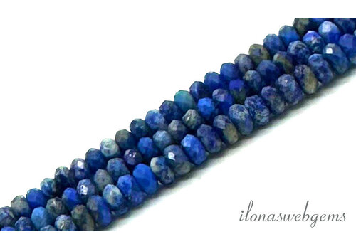 Lapis Lazuli facet discs approx. 4x2mm