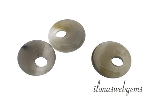 Gray Agate donut approx. 18x5mm