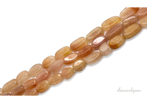 Peach Moonstone ovals approx. 13x7mm