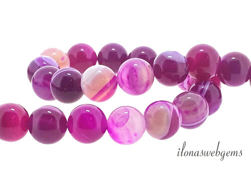 Pink Sardonyx beads around 8mm