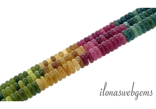 Jade beads mix disc approx. 8x2mm