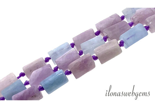 Morganite beads approx. 12x7mm