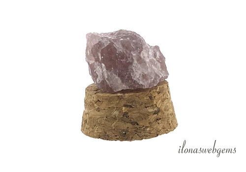 Powerstone in glass dome Strawberry quartz