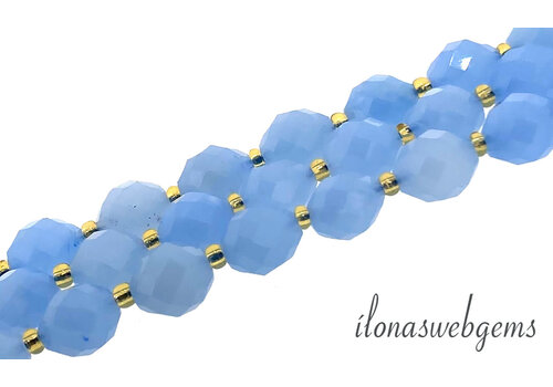 Jade beads facet barrel approx. 10x8mm