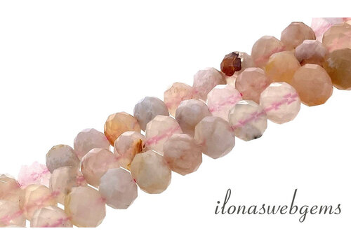 Sakura Agaat kralen facet rond ca. 8mm