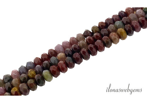 Gobi Dessert Agate beads faceted roundel approx. 6x4mm