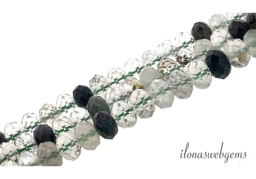 Lodolith Perlen facettiert rund ca. 6x4mm