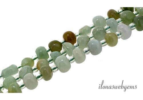 Burmese Jade beads approx. 7x5mm